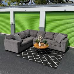 Gray Ashley Furniture Sectional Couch Sofa 