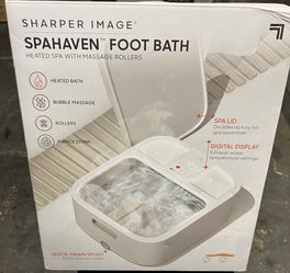 Sharper Image SpaHaven Heated Foot Bath Massager with LED Display - White