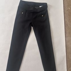 Girls JANIE AND JACK Black Leggings Size 7. 