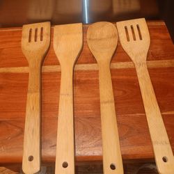 Set of 4 Bamboo Kitchen Utensils