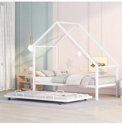 Montessori House Bed with Trundle – Perfect for Sleepovers & Sweet Dreams!