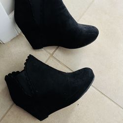 Wedge Suede Heels 