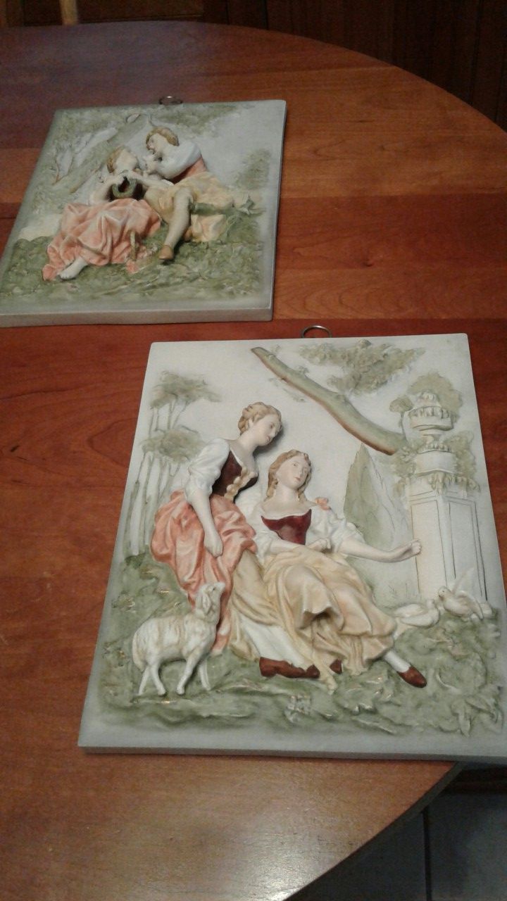Vintage 3 dimensional plaques