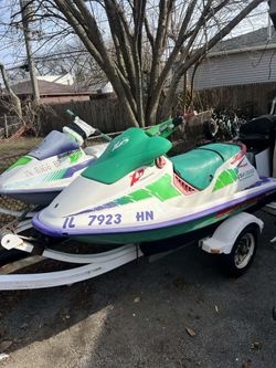 Pair of Sea-Doo Jet Skis w/ Trailer
