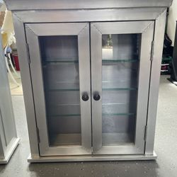 Two Beautiful Restoration Hardware Zinc Cabinets 