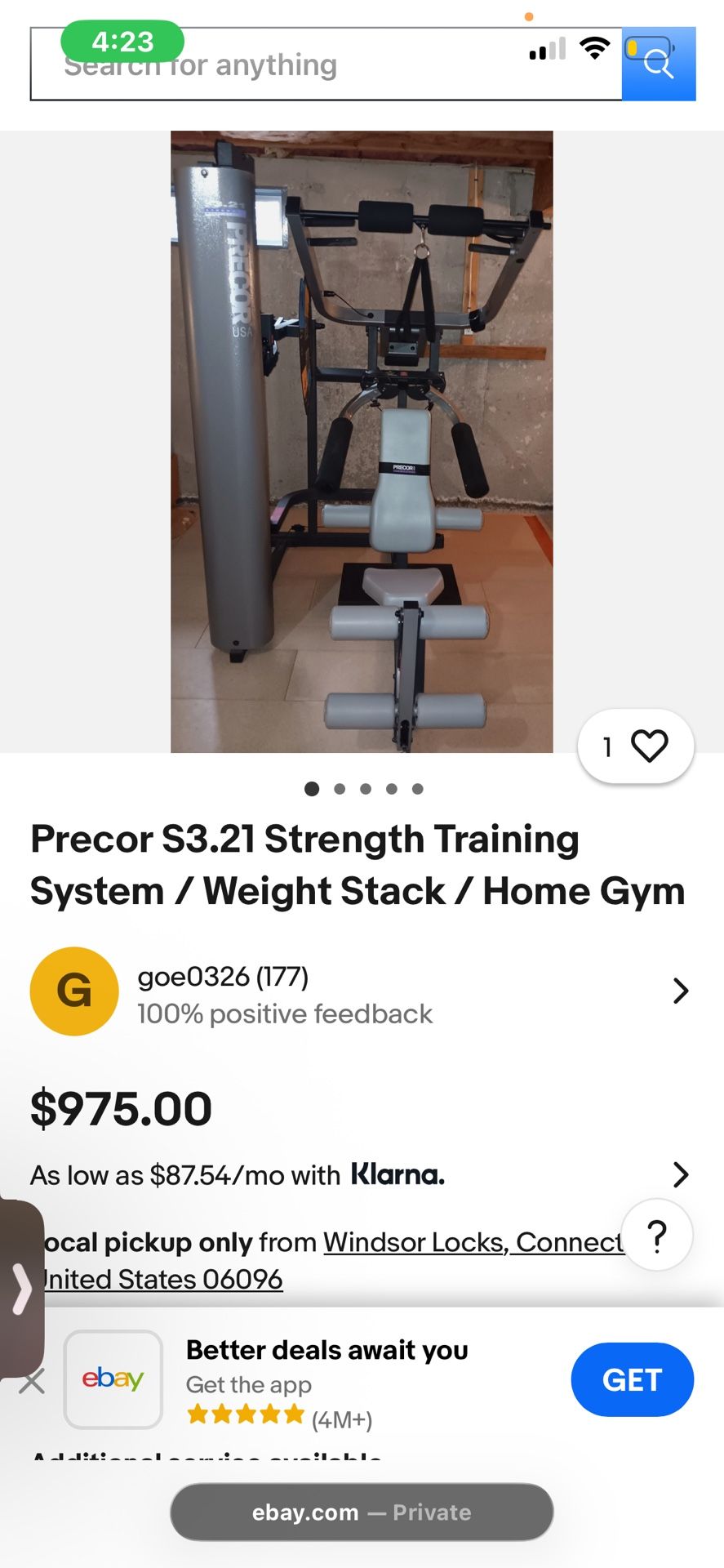 Precor S3.21 Strength Training System / Weight Stack / Home Gym