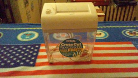 Royal cross cut paper shredder.