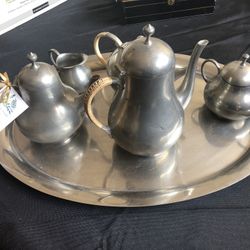 Mid-century Royal Holland Pewter Coffee and Tea set