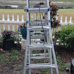 Escalera Pro Para Pintores Y Constructores En Magnifico Estado 