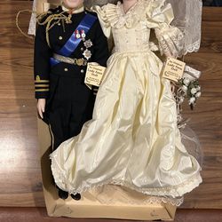Princess Diana And Prince Charles Vintage Dolls