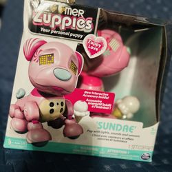 This is a Spin Master Zoomer Zuppies Interactive Puppy, 'Sundae' edition