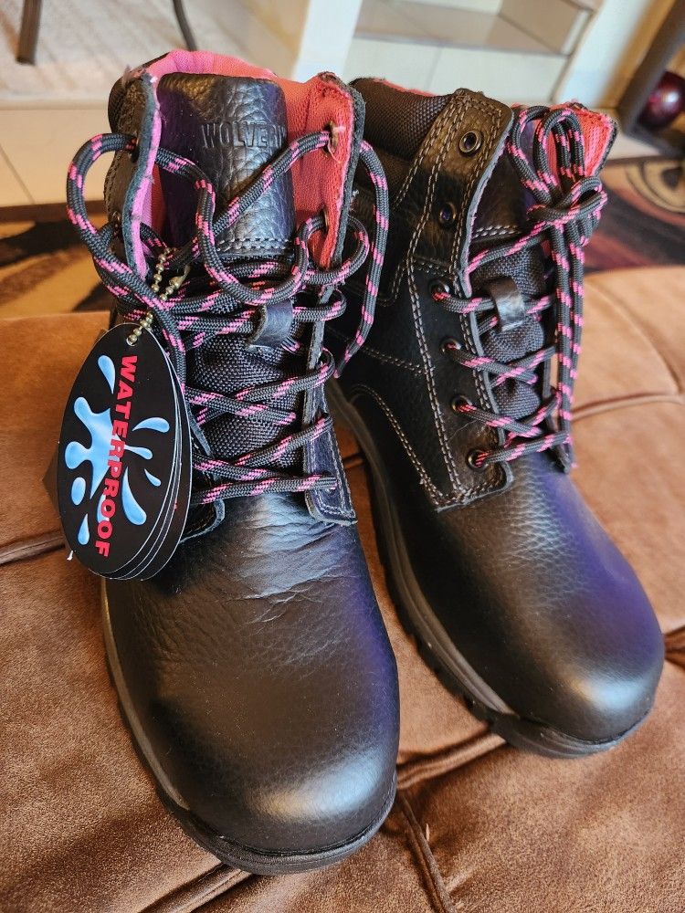 Wolverine Steel Toe Boots Size 8.5W