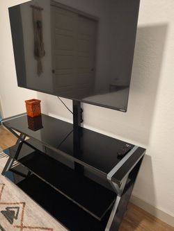 55" Vizio Smart TV + Tempered Glass Swivel Stand