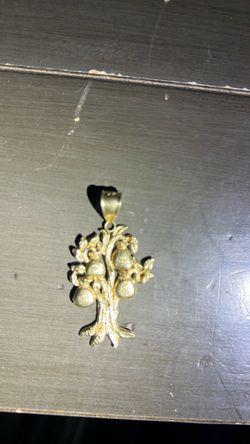 10k money tree pendant