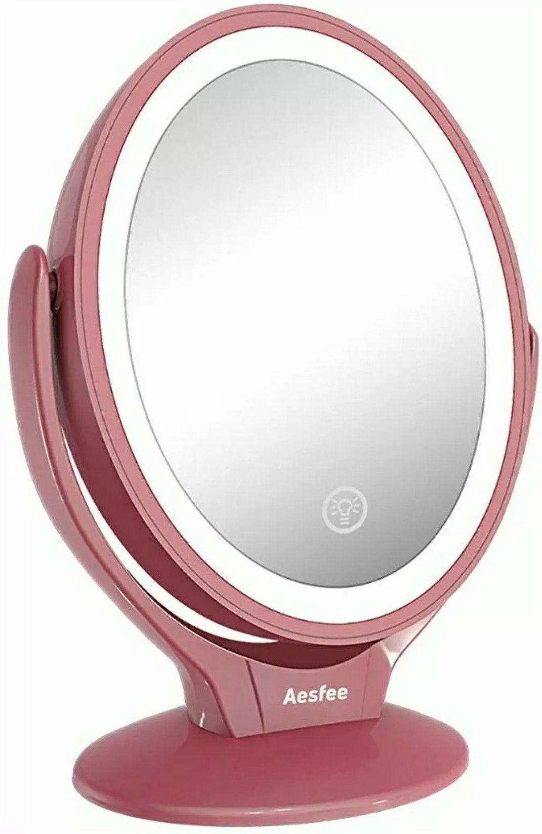 Aesfee LED Lighted Makeup Vanity Mirror Rechargeable 1x / 7x Magnification Do...