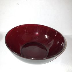 Ruby Red Round Serving Bowl 