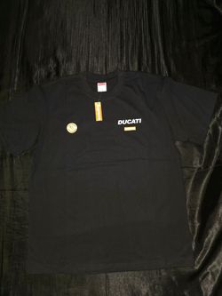 Supreme x Ducati Logos T-Shirt, Black, Size S, M, L & XL