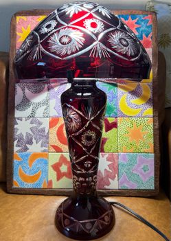 Red Lead Glass lamp