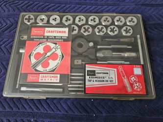📦 Vintage 1977 Craftsman 41 Pc Metric Tap & Die Hexagon Set Kromedge 9-5201 USA