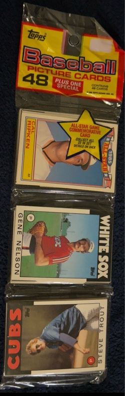 1986 Topps Baseball Unopened 48 Card Rack Pack + Special – Cal Ripken Jr. Showing