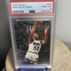1995 Metal Shaquille O’Neal PSA 8 