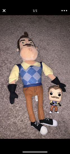 Hello neighbor funko pop and plush doll