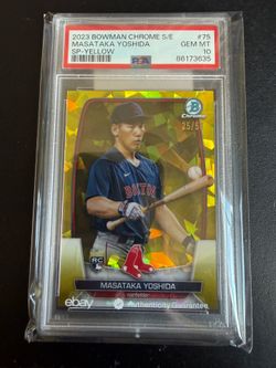 2023 Bowman Chrome Masataka Yoshida SP‑Yellow /50 PSA 10 GEM MT – Rookie