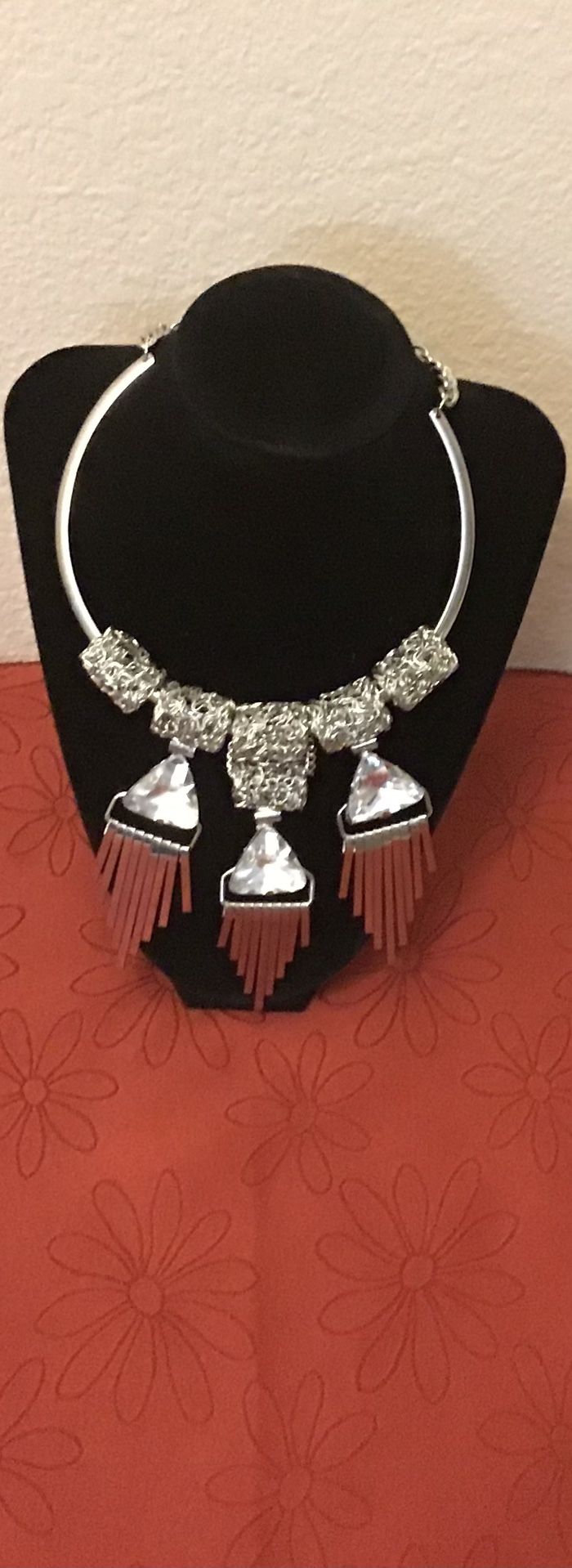 NWOT C Heavy Metal Wire Wrap Choker Necklace. Tribal Necklace