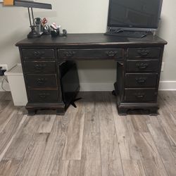 Solid wood desk