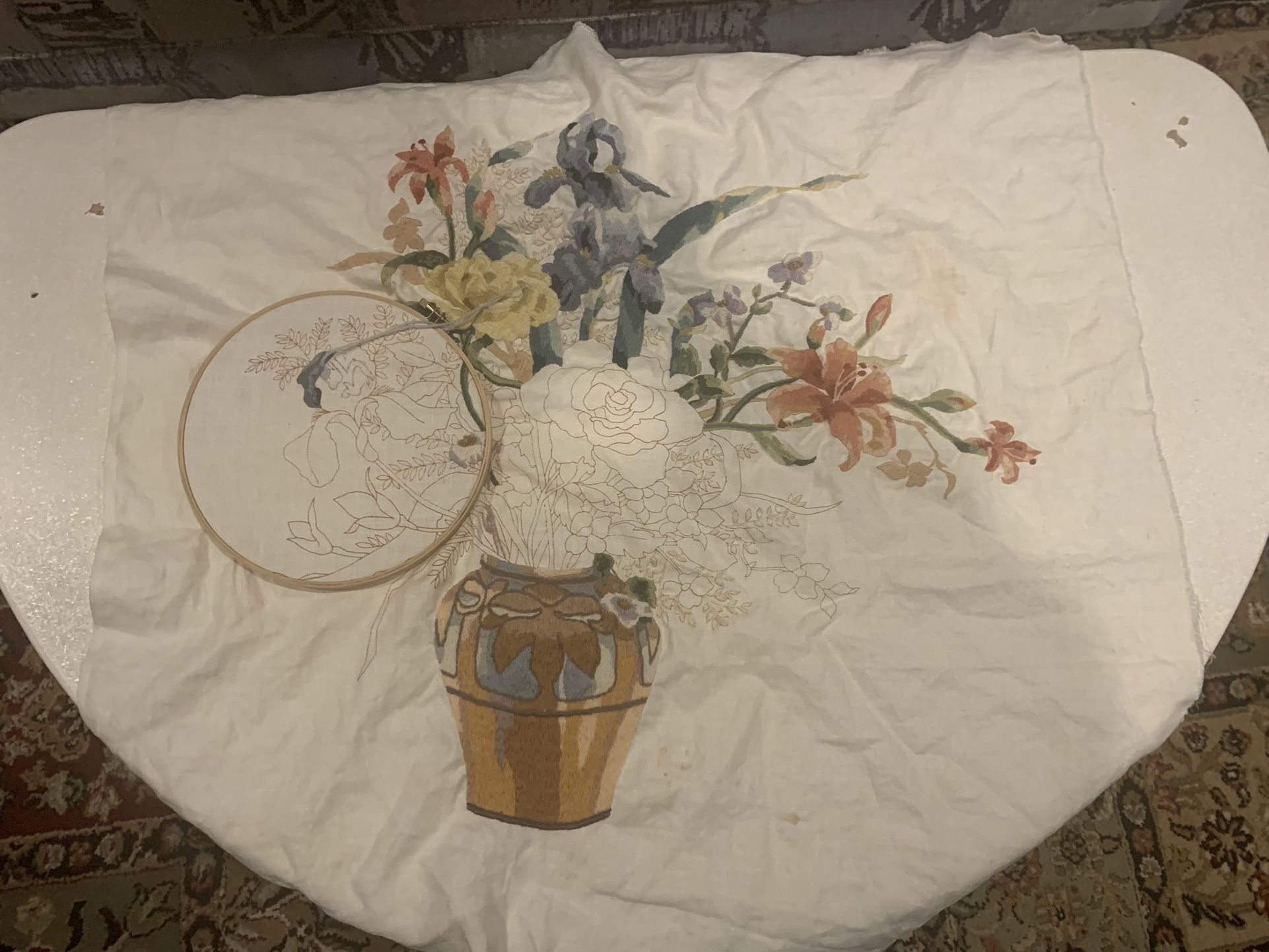 Cross Stitch Embroidery unfinished 