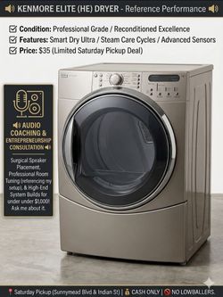 🔥 MUST GO NOW !!Kenmore Elite HE5 Gas Dryer - Professional Grade - $35 AS-IS 🔥