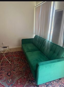 Green sofa