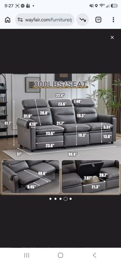 Brand new 3 seater power recliner sofa