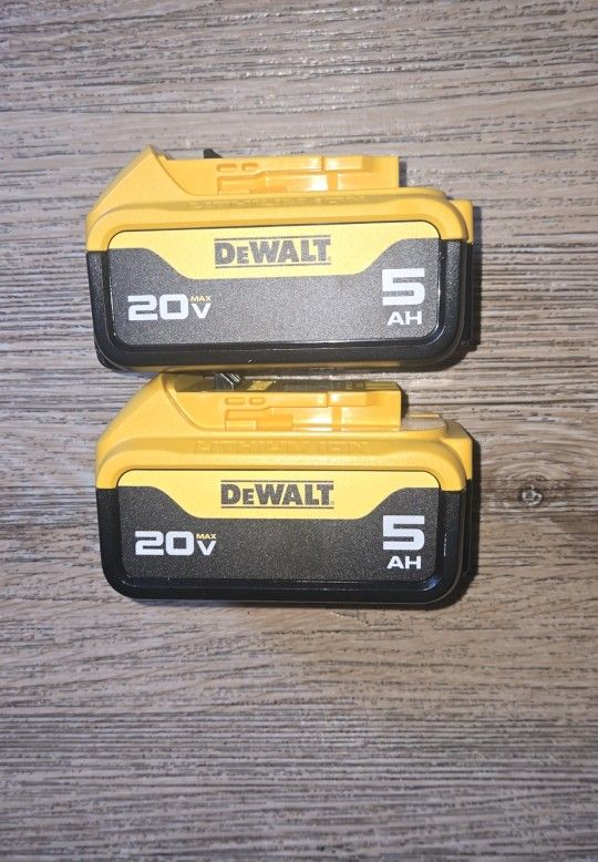 Dewalt 20v Batteries 5.0 Ah Brand New Price For Both