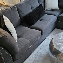 Grey sectional 