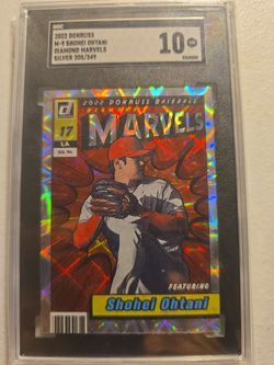 2022 DONRUSS M-9 SHOHEI OHTANI DISMOND MARVELS SILVER 205/349 SGC 10