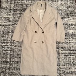 Elegant Cream Long Coat