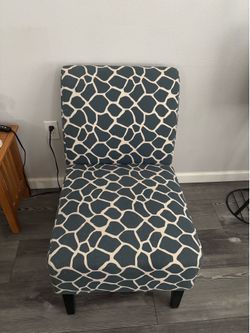 Blue and Cream Accent chair