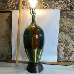 Mid Century Glazed Porcelain Lamp Circa 1960’s