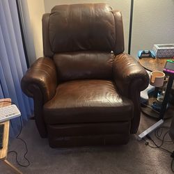 Real Leather Recliner Chair