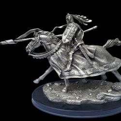 1985 JIM PORTER PATH TO GLORY MEDIEVAL KNIGHT PEWTER SCULPTURE (10 X 12)