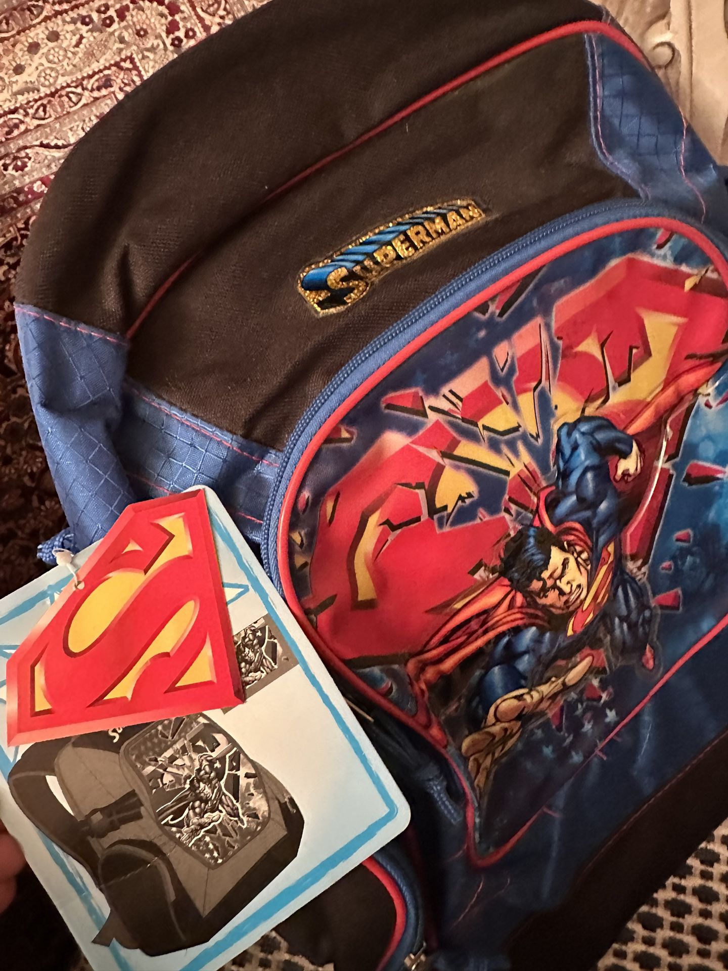 Superman Backpack NEW + Wallet