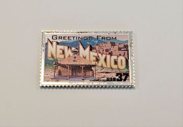 New Mexico 2006 US Postal Service Greetings From Stamp 999 Fine Silver Bar .75oz