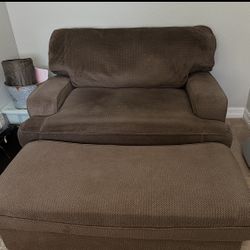 Large Couch and Oversized Chair 