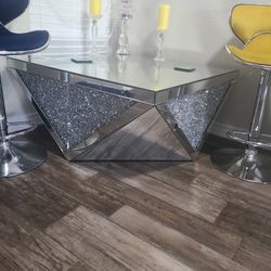 Crystal Glass Coffee Table. 