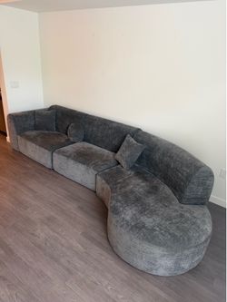 140" Modern Curved Sectional Sofa