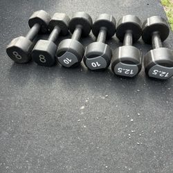 8-12.5lb Dumbbell Set Weights 