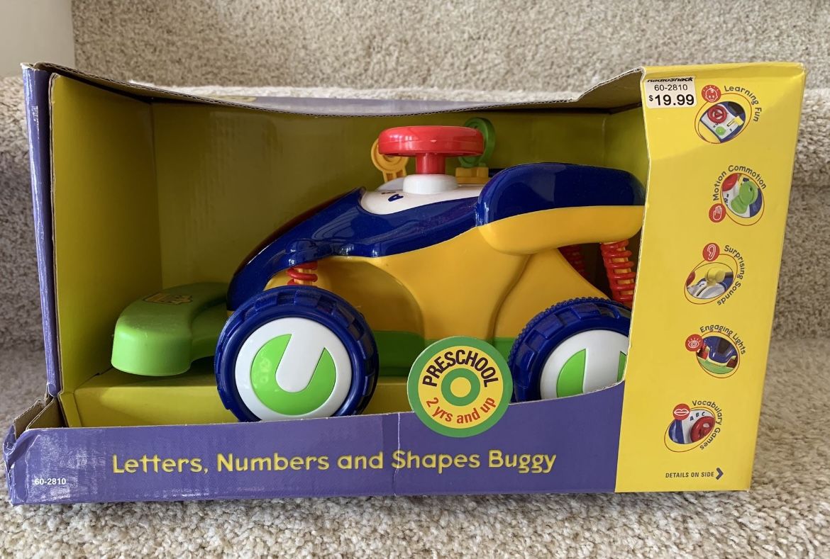 BRAND NEW BABY TOY — LETTERS, NUMBERS, AND SHAPES BUGGY