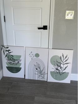 Sage green wall art