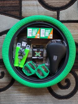 NEW Bicycle Bmx Parts Bundle 20" Green